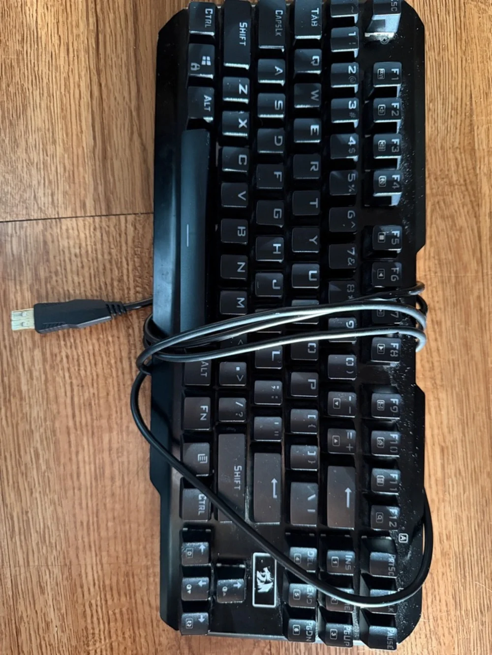 Wired Black USB Gaming Keyboard with Compact Layout